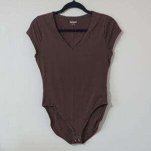 Old Navy Brown Short Sleeve Bodysuit Size Medium